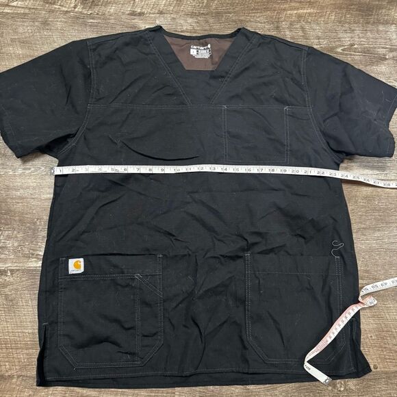 Carhartt Black Scrub Top Size Large - Picture 6 of 8
